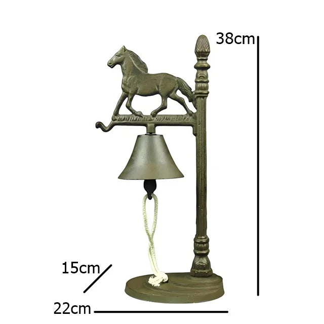 Vintage Cast Iron Horse Dining Bell | Antique Handbell Tabletop Decor