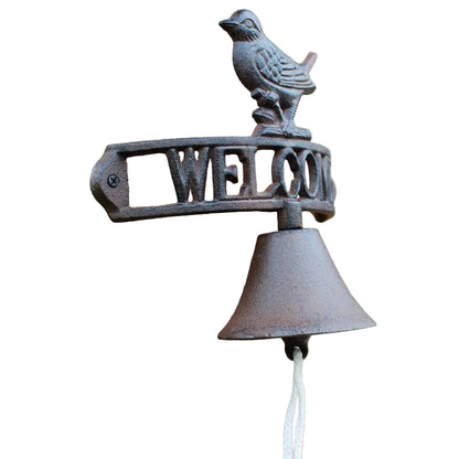 Doorbell Welcome Cast Iron Bird Entrance Vintage Cottage 21cm x 21.7cm
