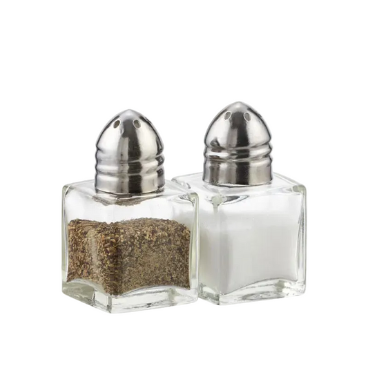 Salt and Pepper Shaker Set with Handle Rustic Jar - 4.5x3cm