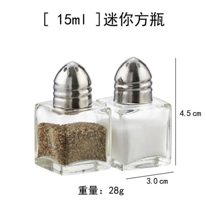 Salt and Pepper Shaker Set with Handle Rustic Jar - 4.5x3cm