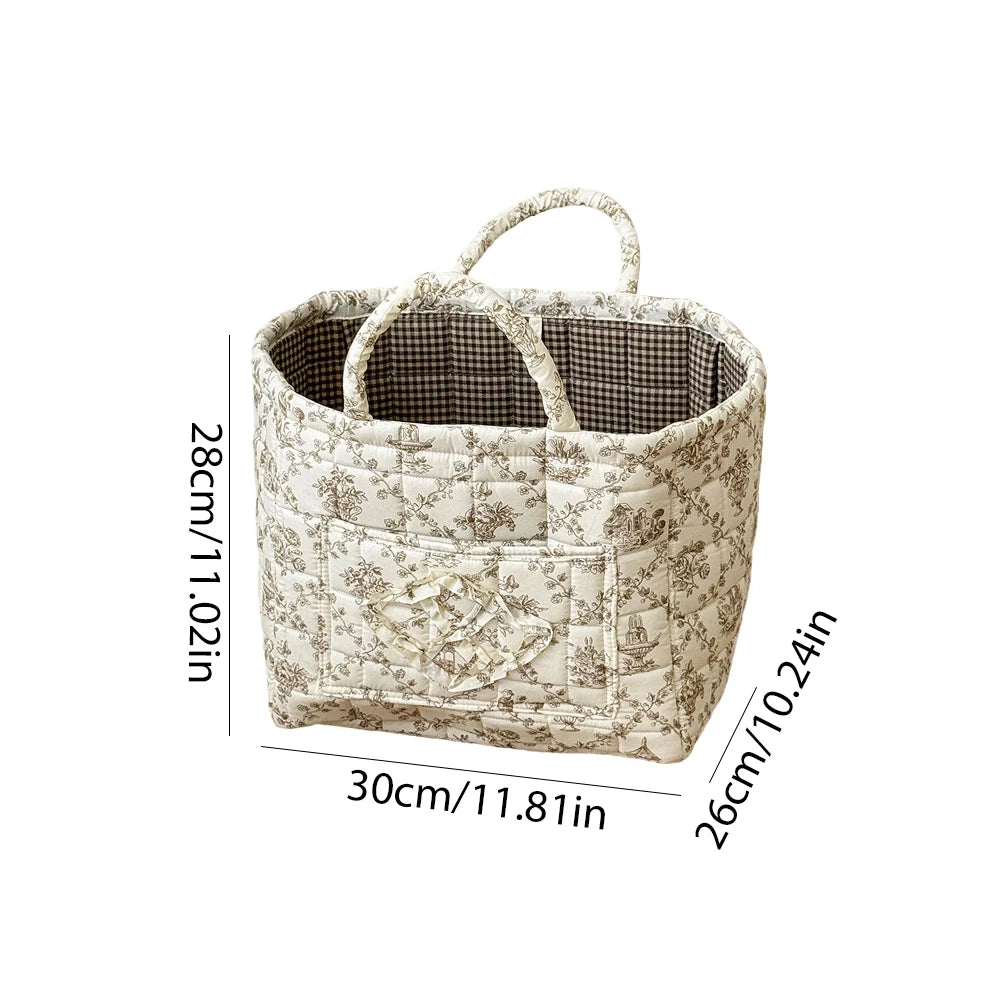 Fabric Storage Basket with Handles - Laundry Hamper