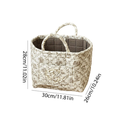Fabric Storage Basket with Handles - Laundry Hamper