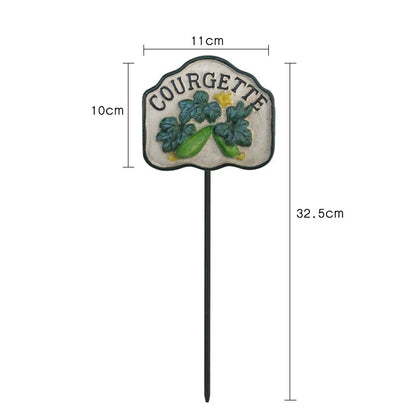 Vegetable Garden Label Stake Rustic Cast Iron