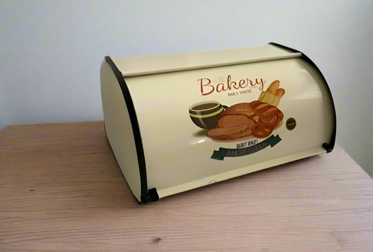 Bread Box Metal Bakery Kitchen Vintage Retro