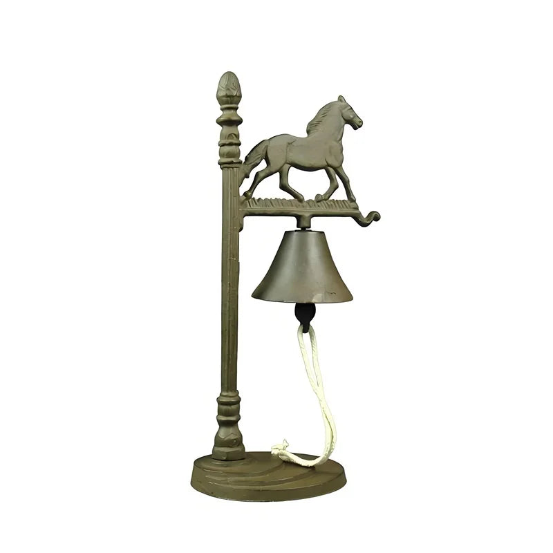 Vintage Cast Iron Horse Dining Bell | Antique Handbell Tabletop Decor