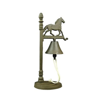 Vintage Cast Iron Horse Dining Bell | Antique Handbell Tabletop Decor