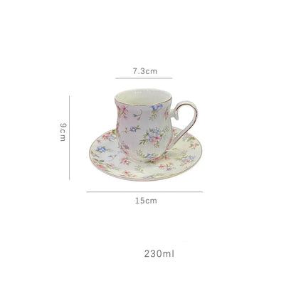 Mug Cup Vintage Floral Cottage