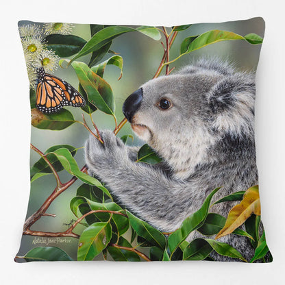 Australian Wildlife Cushion Cover | Koala Kookaburra Wren Finch Cockatoo | 45cm | Aussie Gift