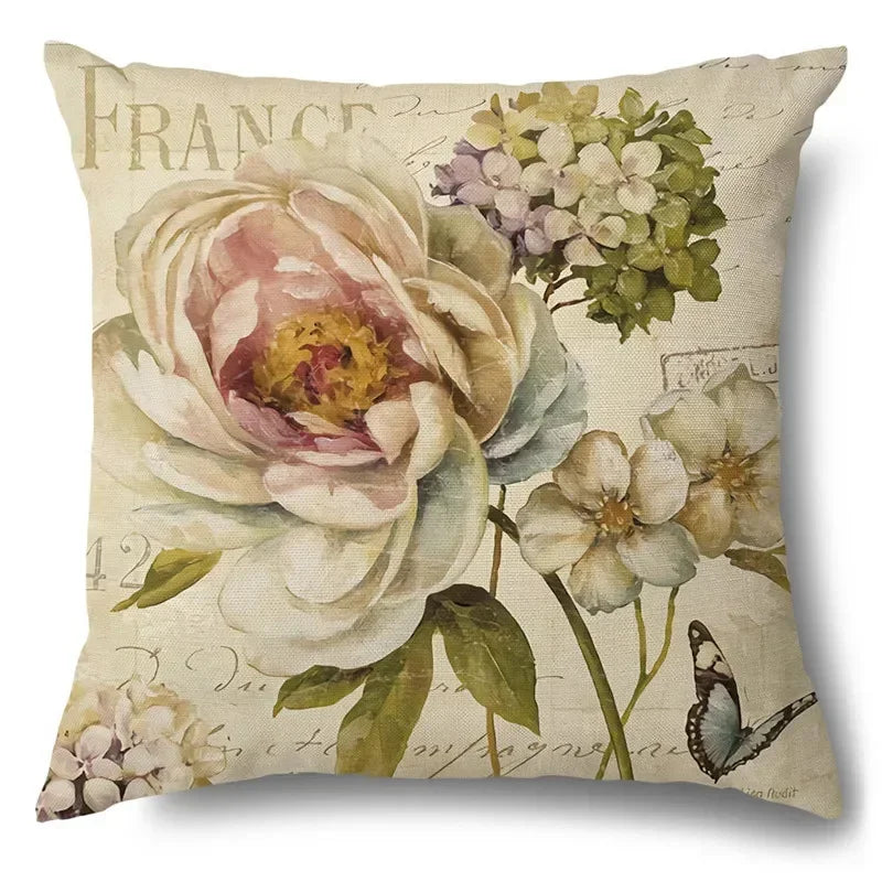 Cushion Cover Floral Rose Flower Butterfly Range