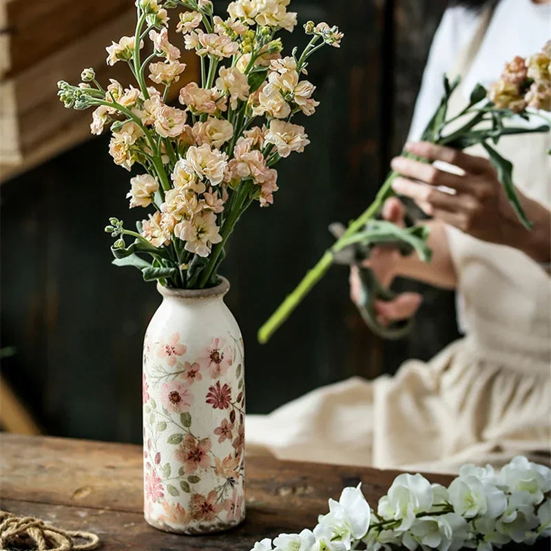 Vase Floral Rose Cottage