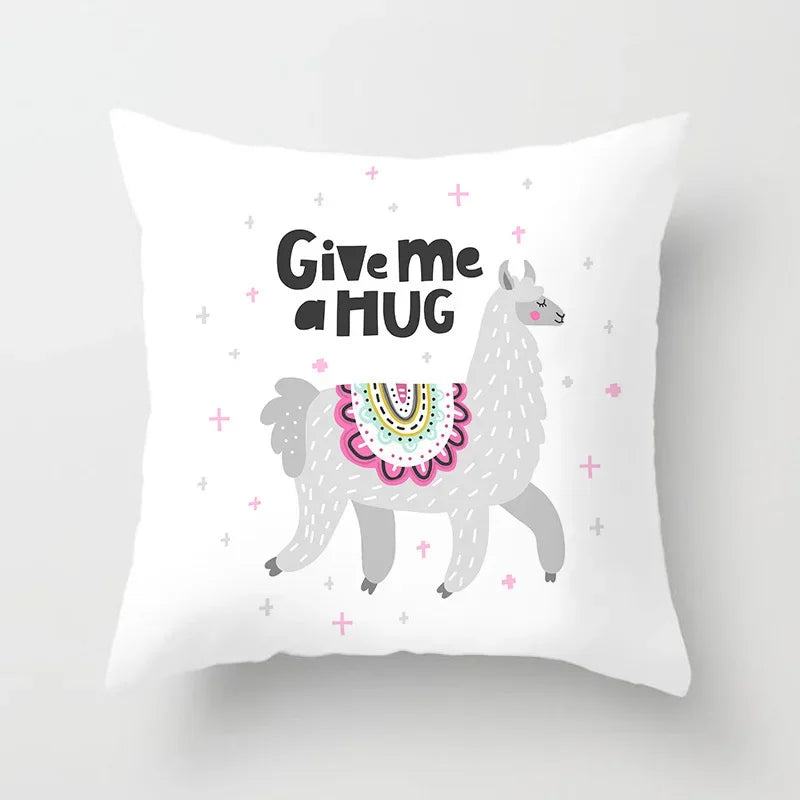 Cartoon Alpaca Llama Cushion Cover | 20 Designs | 30cm to 66cm
