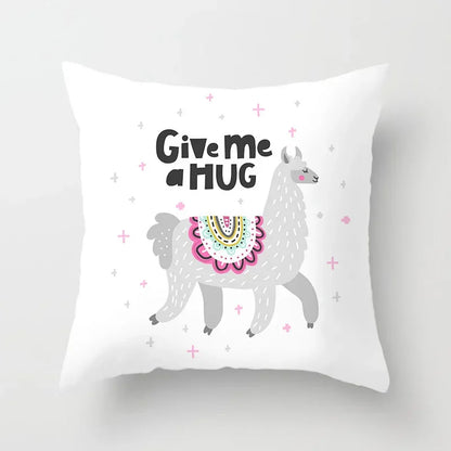 Cartoon Alpaca Llama Cushion Cover | 20 Designs | 30cm to 66cm