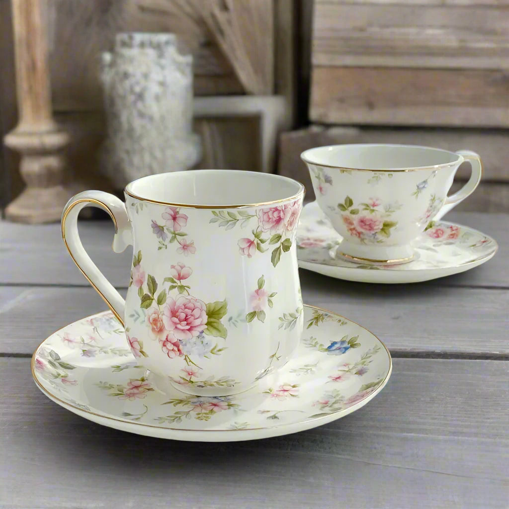 Mug Cup Vintage Floral Cottage