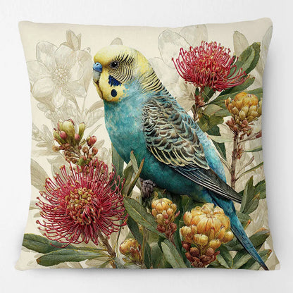 Cushion Cover Australian Animals Birds - Kangaroo Wallaby Wren