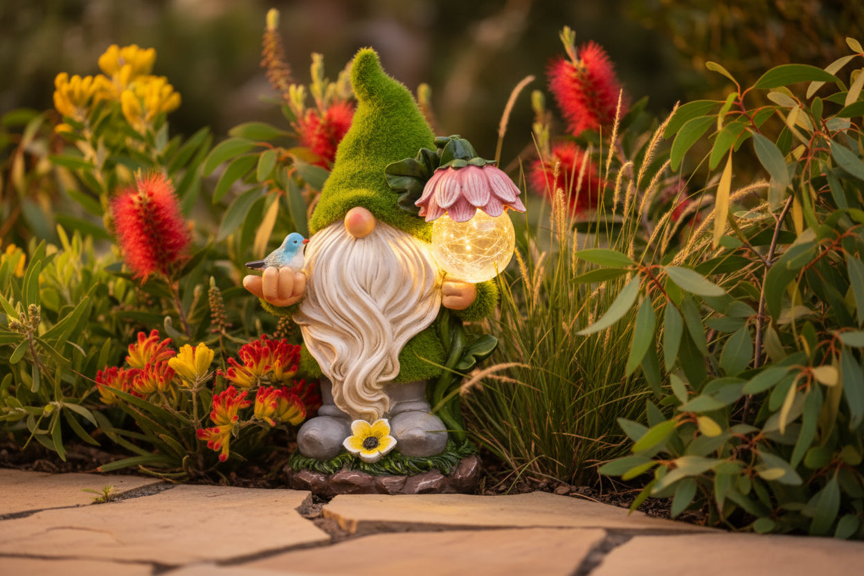 Solar Garden Gnome Light Outdoor Waterproof LED Decor