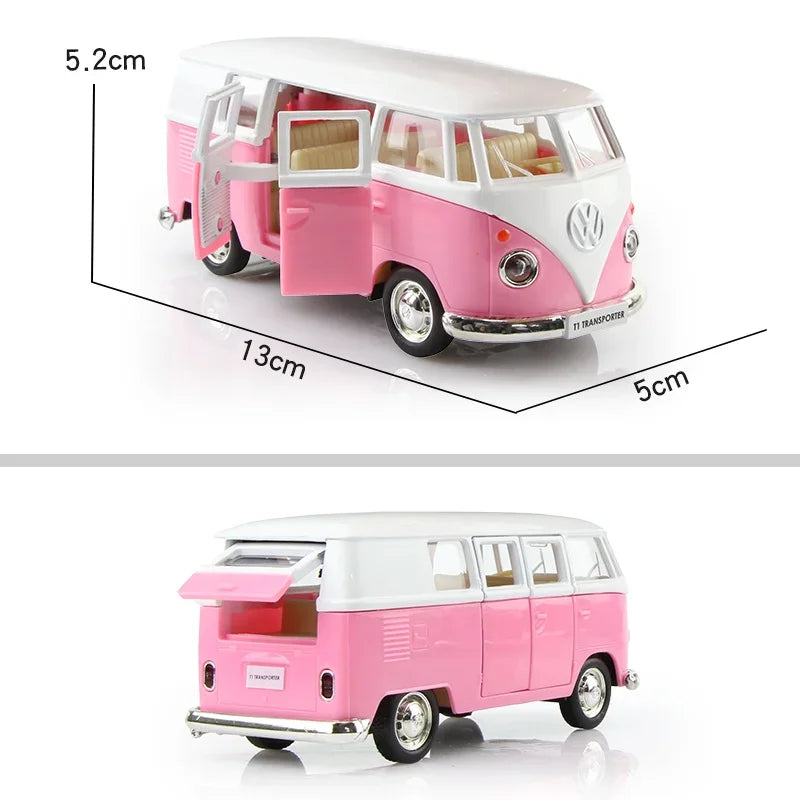 VW Kombi Van Pink Metal Collection Cars