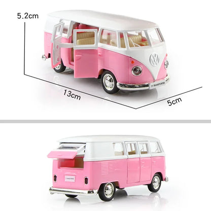 VW Kombi Van Pink Metal Collection Cars