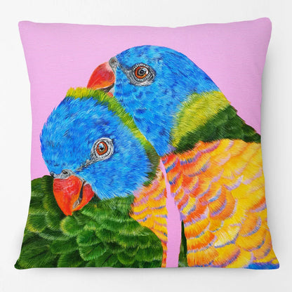 Australian Birds Cushion Cover | Rainbow Lorikeet Black Cockatoo Magpie & More | 45cm