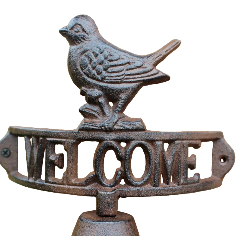 Doorbell Welcome Cast Iron Bird Entrance Vintage Cottage 21cm x 21.7cm