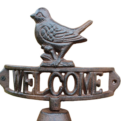 Doorbell Welcome Cast Iron Bird Entrance Vintage Cottage 21cm x 21.7cm