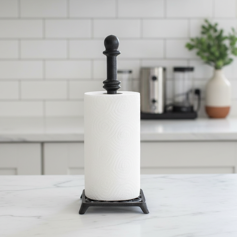 Cast Iron Tissue Holder Stand | Bathroom Toilet Roll Organizer