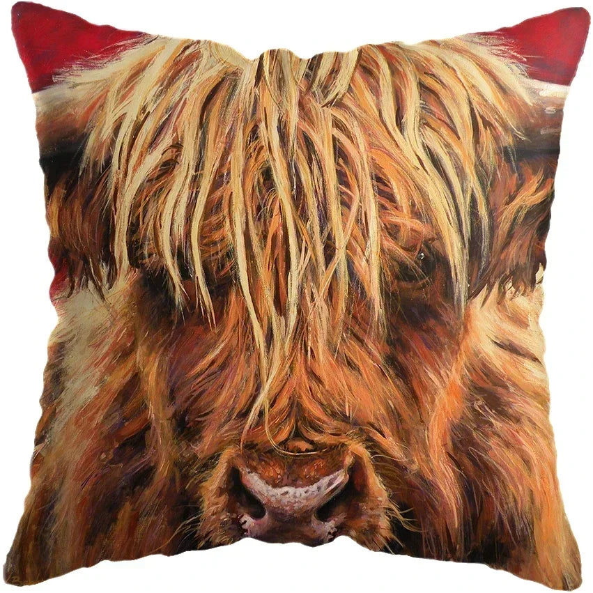 Cushion Cover Highland Cow Range - Multiple Sizes Available
