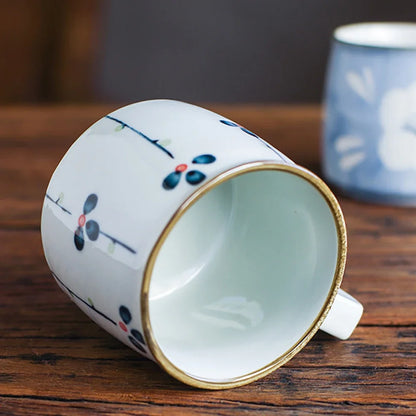 Mug Cup Tea Coffee Hand-painted Floral