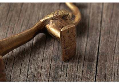 Peacock Bird Door Handle Brass Cabinet Pull Vintage