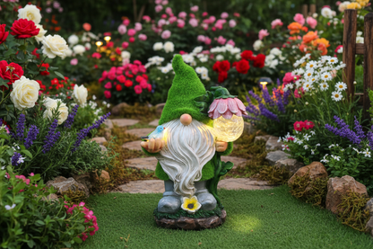 Solar Garden Gnome Light Outdoor Waterproof LED Decor