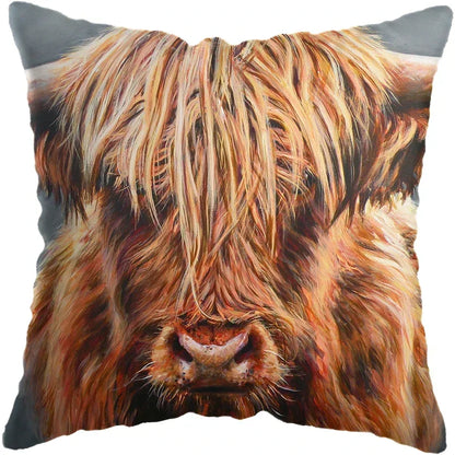 Cushion Cover Highland Cow Range - Multiple Sizes Available