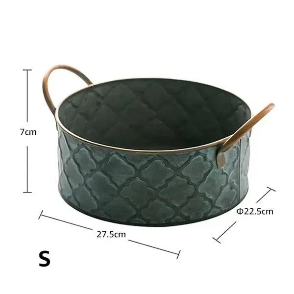 Bread Basket Rustic Metal Tray