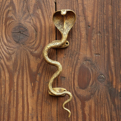 Brass Snake Cobra Door Handle Cabinet Pull Bronze Antique