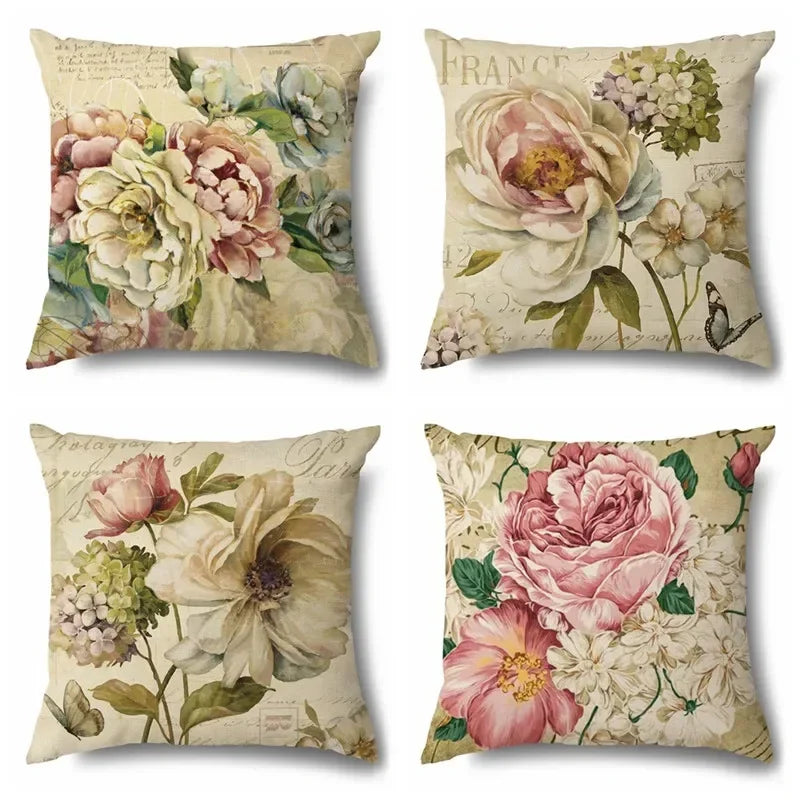 Cushion Cover Floral Rose Flower Butterfly Range