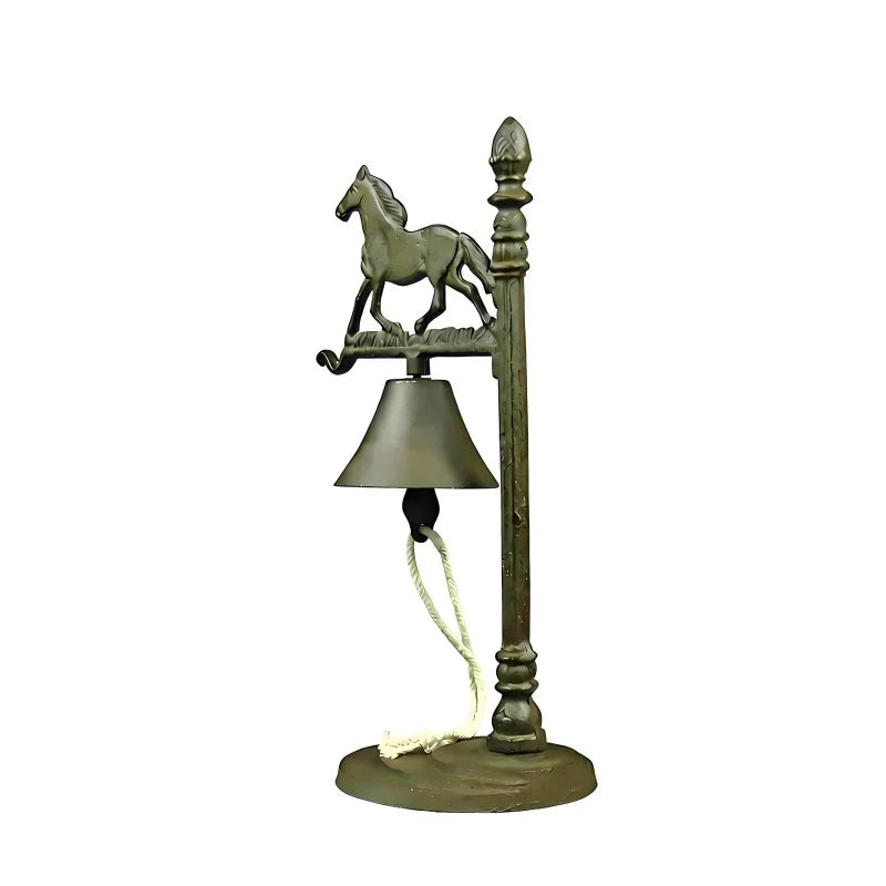 Vintage Cast Iron Horse Dining Bell | Antique Handbell Tabletop Decor
