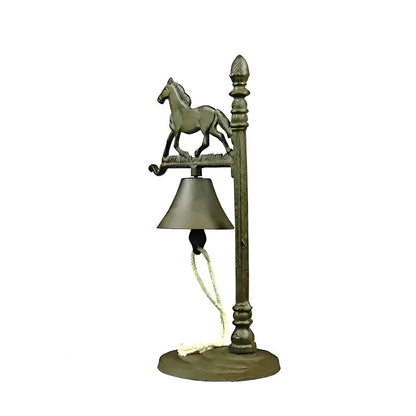 Vintage Cast Iron Horse Dining Bell | Antique Handbell Tabletop Decor