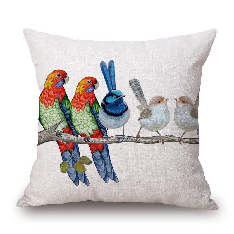 Cushion Cover Australian Bird Range Kookaburra Lorikeet Galah Magpie