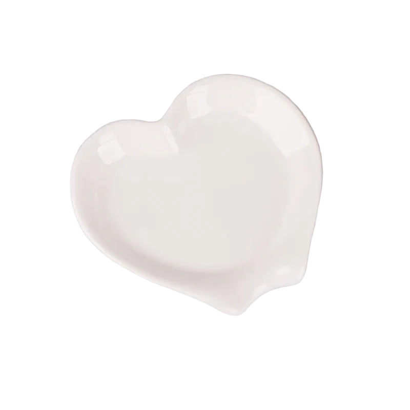 Heart Shaped Ceramic Spoon Rest - Kitchen Utensil Holder