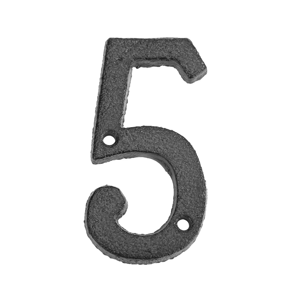 Cast Iron House Numbers 8cm - Door Plate Number Sign Metal
