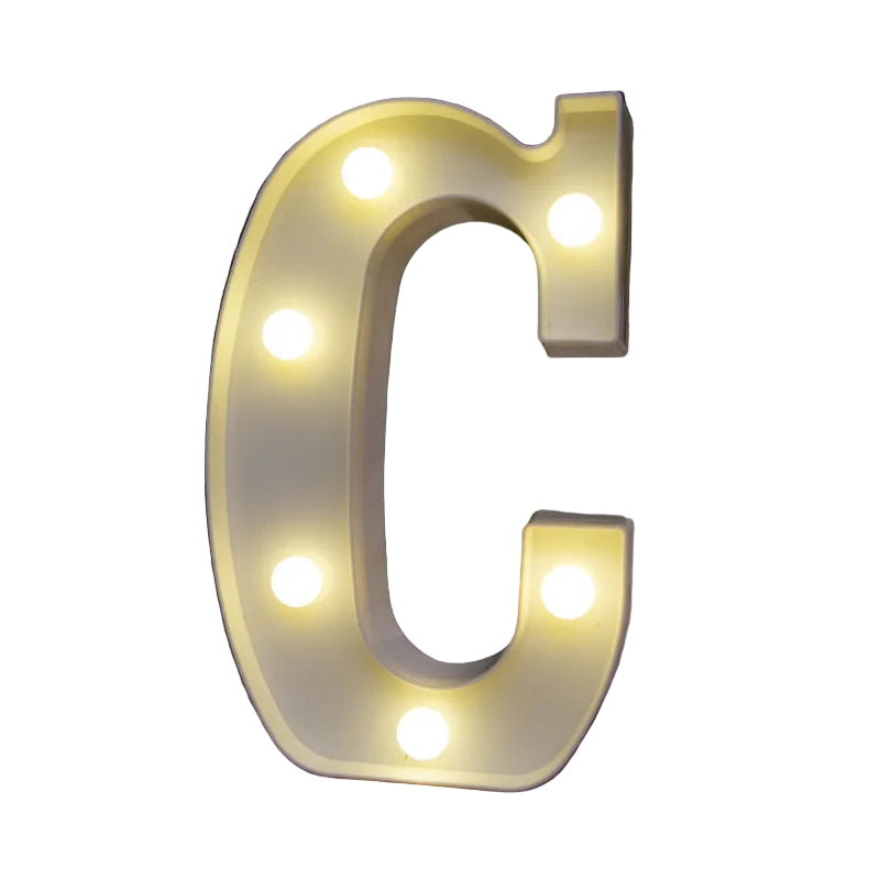 LED Light Alphabet Letter Number Decor