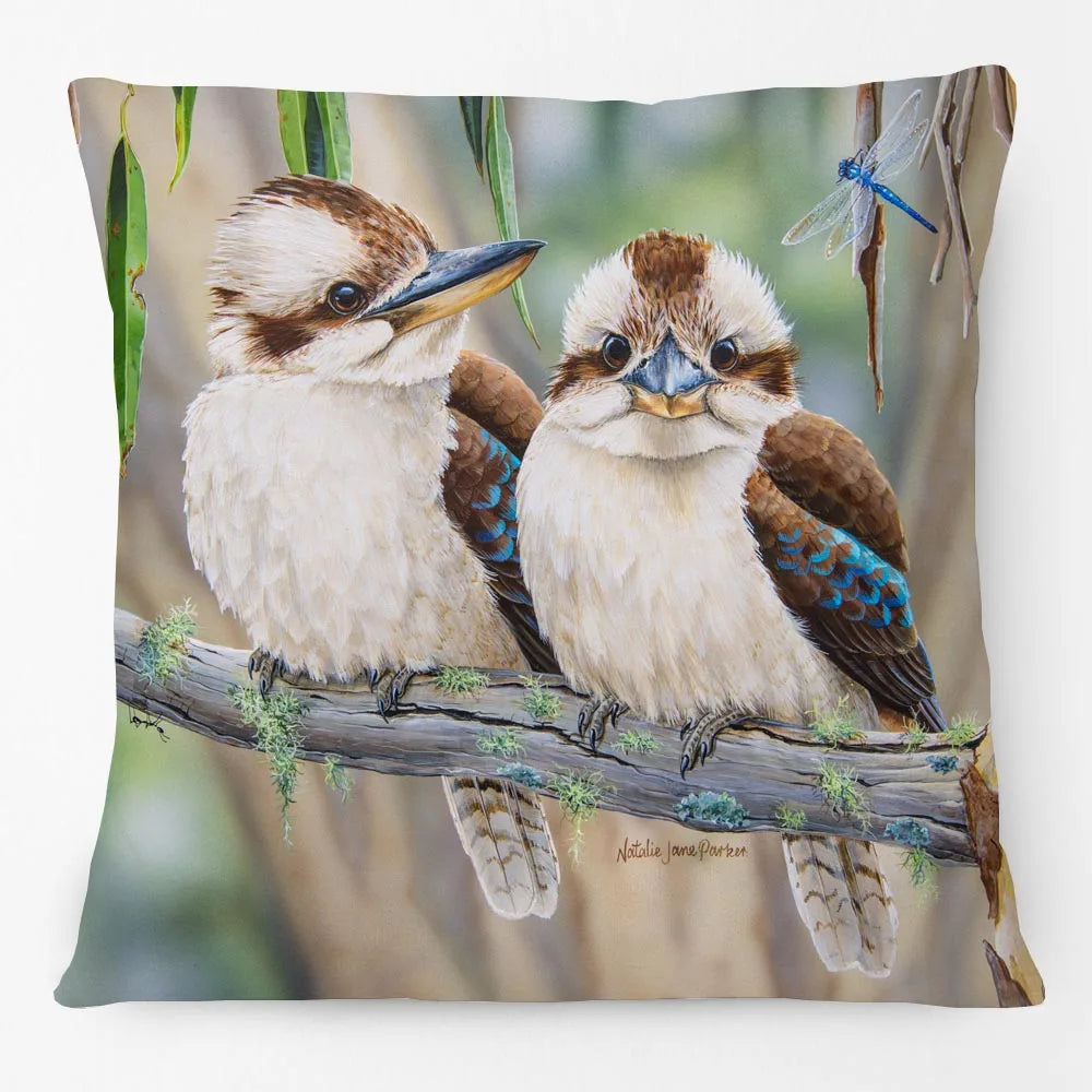 Australian Wildlife Cushion Cover | Koala Kookaburra Wren Finch Cockatoo | 45cm | Aussie Gift