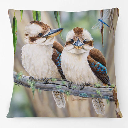 Australian Wildlife Cushion Cover | Koala Kookaburra Wren Finch Cockatoo | 45cm | Aussie Gift