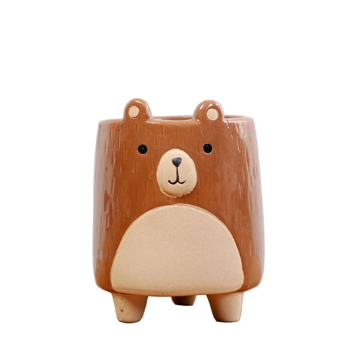 Brown Bear Planter Pot | Ceramic Succulent & Cactus Pot 7x10cm