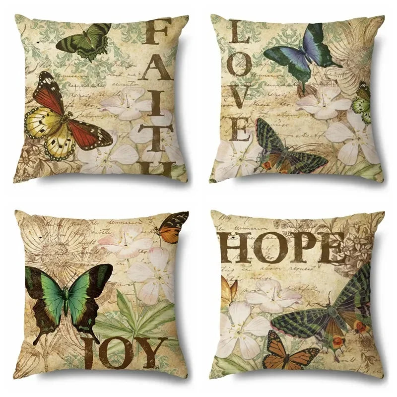 Cushion Cover Floral Rose Flower Butterfly Range