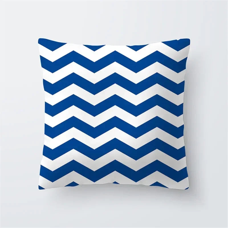 Cushion Cover Sea Life | Blues & Whites Coastal Decorative Throw Pillow