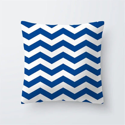 Cushion Cover Sea Life | Blues & Whites Coastal Decorative Throw Pillow