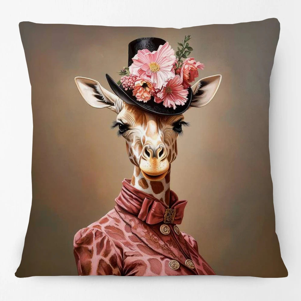 Animal Royalty Cushion Covers 45cm | Regal Animal Portraits & Vintage Style