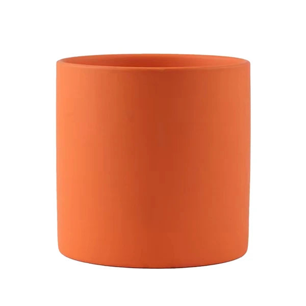 Colourful Ceramic Planter Pot with Tray & Drainage Hole | 24 Colours 4 Sizes | Indoor Outdoor Succulent Pot