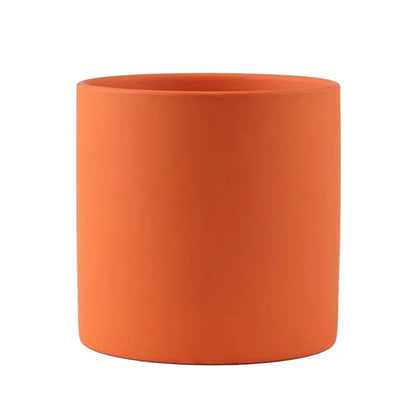 Colourful Ceramic Planter Pot with Tray & Drainage Hole | 24 Colours 4 Sizes | Indoor Outdoor Succulent Pot