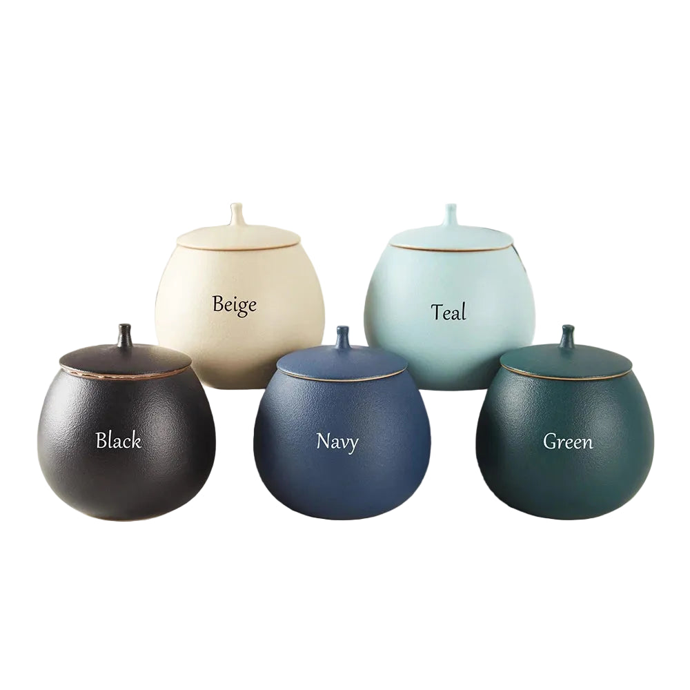 Personalised Ceramic Pet Urn | Custom Engraved Keepsake for Dogs Cats Birds & Small Pets