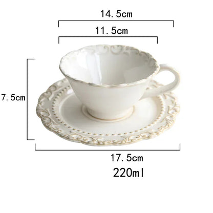 Cup Plate Bowl Vintage French Elegance Embossed